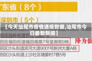 【今天汕尾市疫情通报数据,汕尾市今日最新新闻】