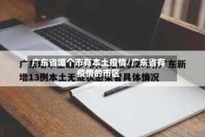广东省哪个市有本土疫情/广东省有疫情的市区