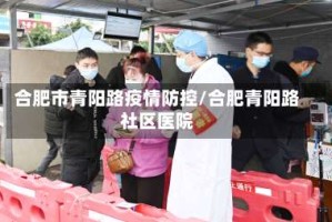 合肥市青阳路疫情防控/合肥青阳路社区医院