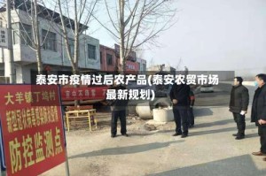 泰安市疫情过后农产品(泰安农贸市场最新规划)