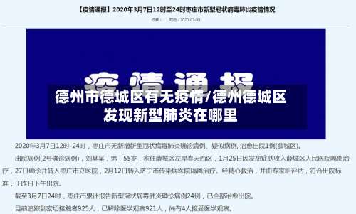 德州市德城区有无疫情/德州德城区发现新型肺炎在哪里-第2张图片